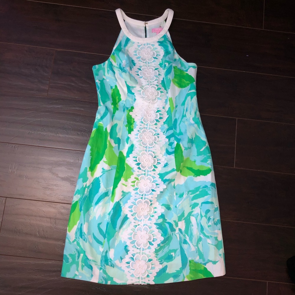 LILY PULITZER PEARL SHIFT DRESS POOLSIDE BLUE